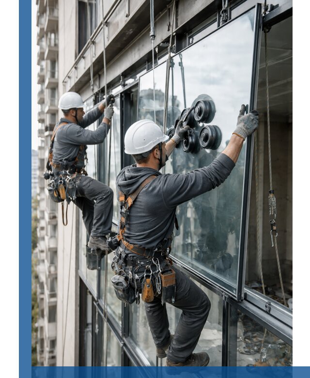 Витражное остекление фасадов и лоджий в Озёрске под ключ