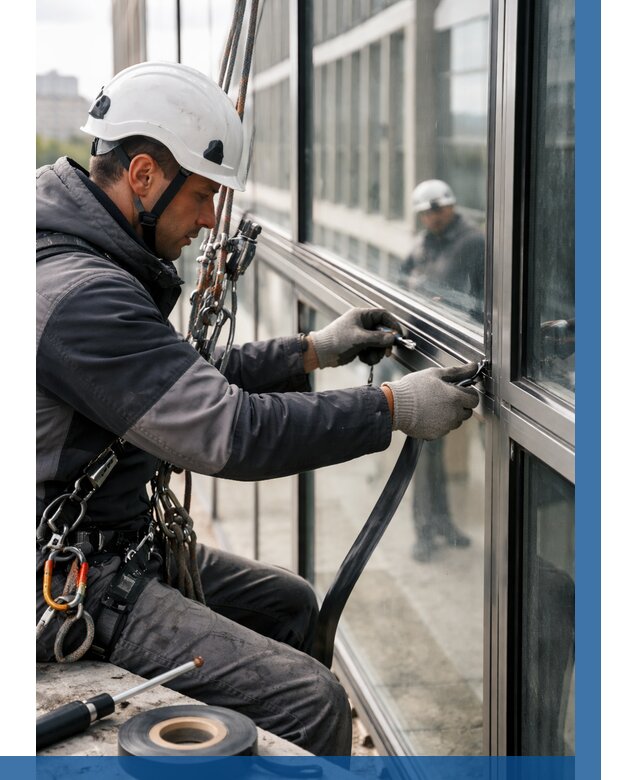 Ремонт витражных конструкций в Озёрске от 3550 р. | ВЫСОТНИК-Озр