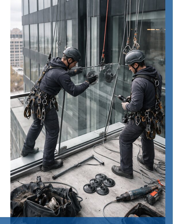 Монтаж стеклянных ограждений в Озёрске от 2536 р. | ВЫСОТНИК-Озр