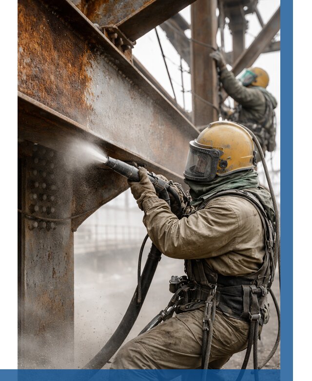 Пескоструйная очистка металлоконструкций в Озёрске по 609 р.  ВЫСОТНИК-Озр