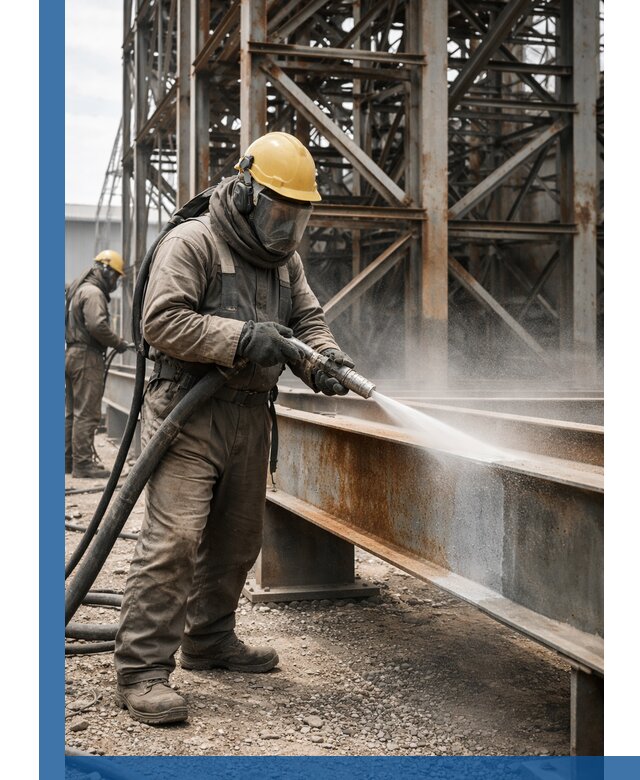 Пескоструйная очистка металлоконструкций в Озёрске промышленная