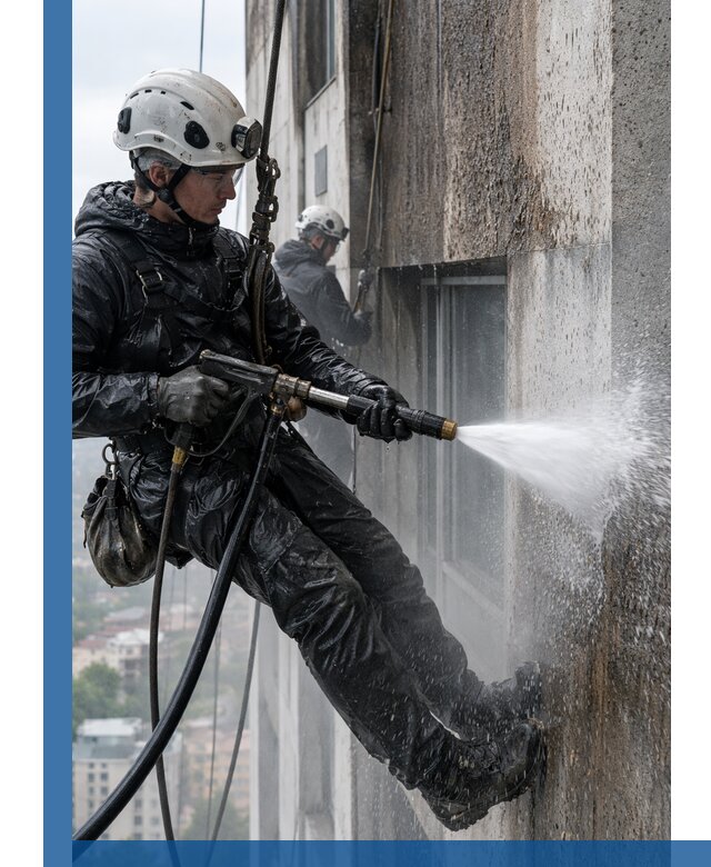 Гидроструйная очистка фасадов и конструкций в Озёрске