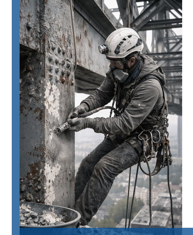 Удаление старой краски с металлических конструкций в Озёрске