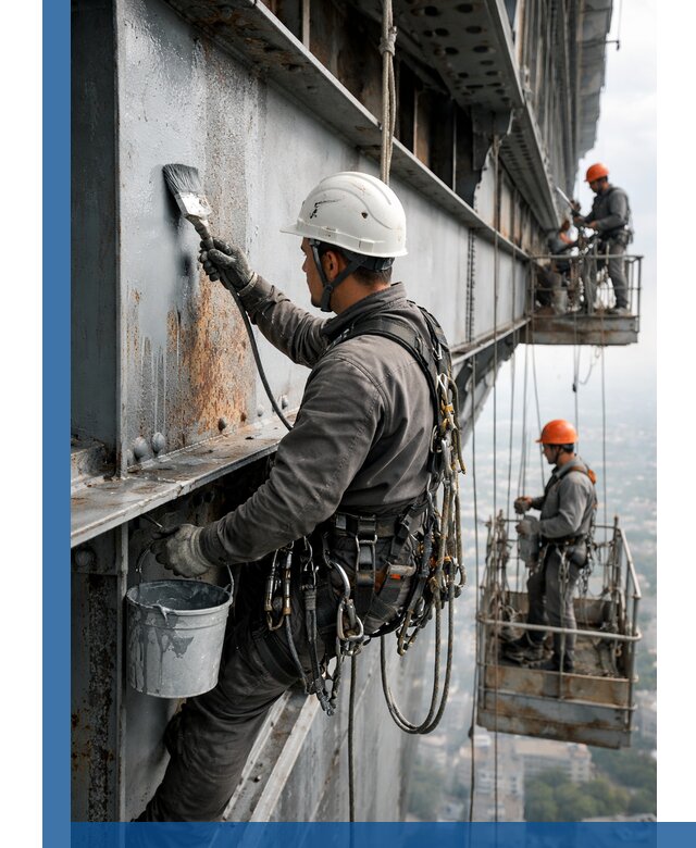 Покраска металлоконструкций на высоте в Озёрске профессионально