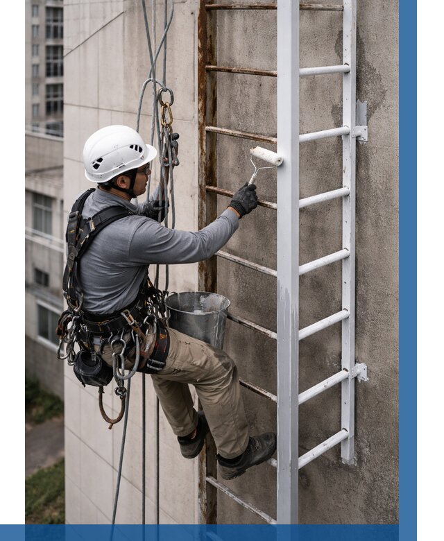 Покраска пожарных лестниц в Озёрске от 4564 р. | ВЫСОТНИК-Озр