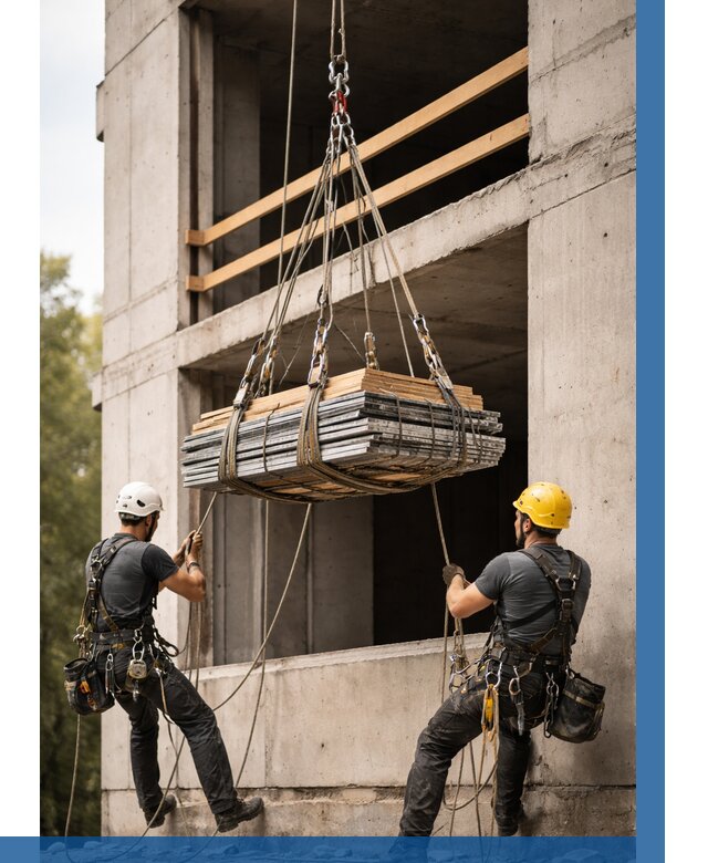 Подъем материала на этаж веревками в Озёрске от 1521 р. | ВЫСОТНИК-Озр