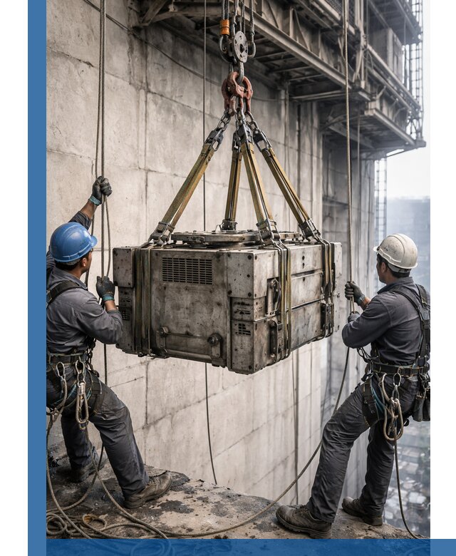 Такелажные работы на высоте, подъем и монтаж грузов в Озёрске