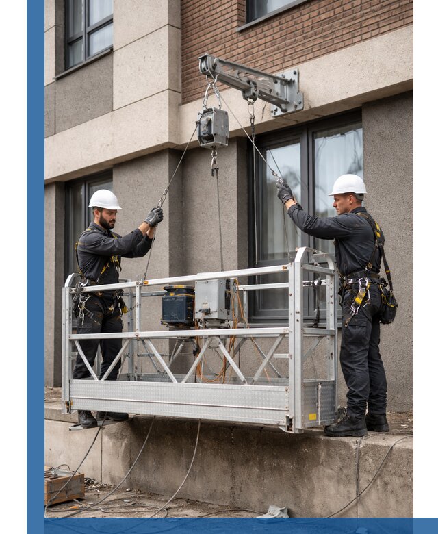 Монтаж и подъем фасадной люльки в Озёрске с гарантией безопасности