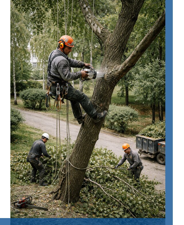 Кронирование деревьев в Озёрске от 6592 р. | ВЫСОТНИК-Озр