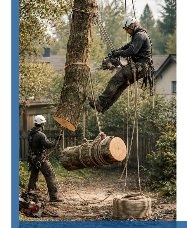 Валка деревьев частями в Озёрске, безопасно и аккуратно