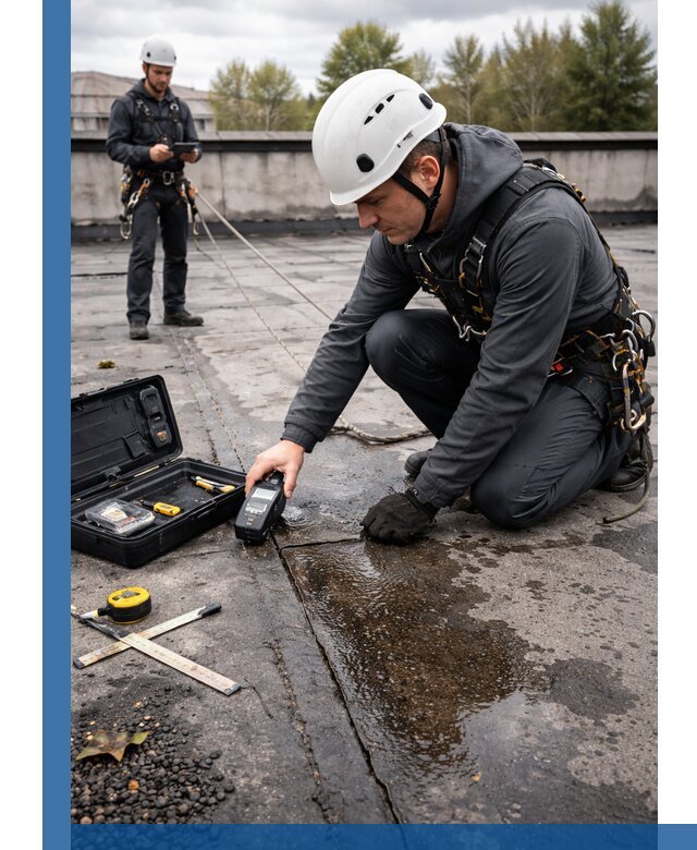 Обследование кровли на протечки и выявление дефектов в Озёрске