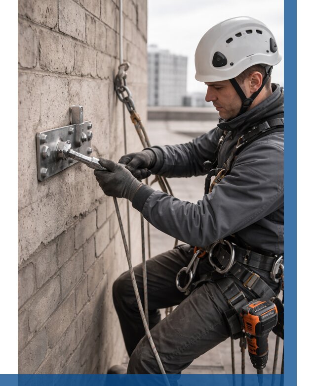 Установка анкерных точек в Озёрске от 3550 р. | ВЫСОТНИК-Озр