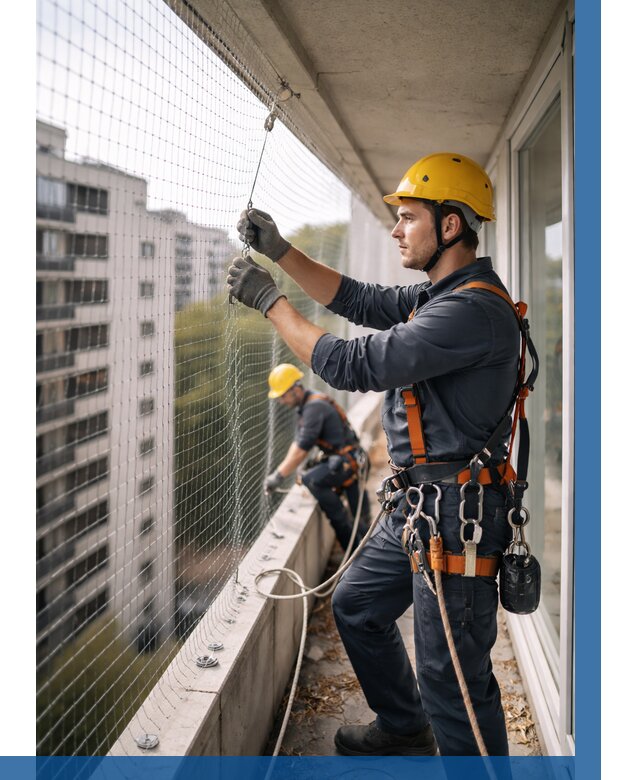 Монтаж сетки от птиц в Озёрске от 4564 р. | ВЫСОТНИК-Озр