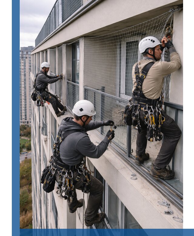 Профессиональный монтаж защитной сетки от птиц в Озёрске