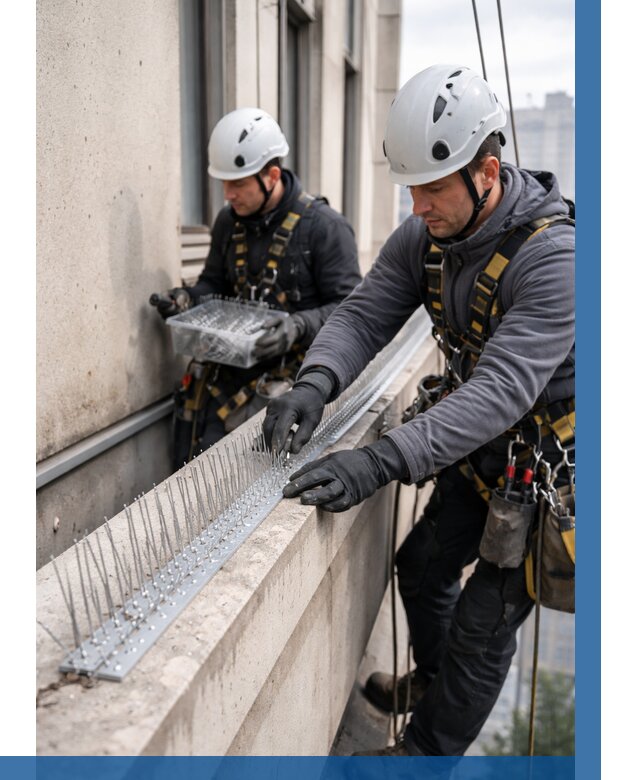 Установка шипов от птиц в Озёрске от 862 р. | ВЫСОТНИК-Озр